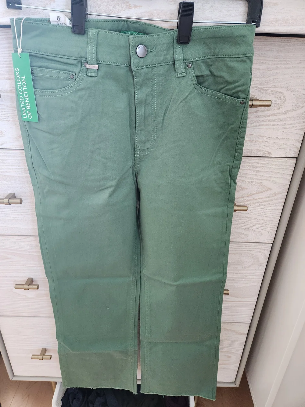 United Colors of Benetton Green Straight-Leg Jeans